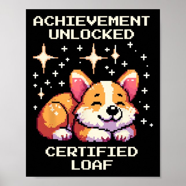 Poster Alcançar Ga de Pixel de Pixel de Folha Certificada (Frente)