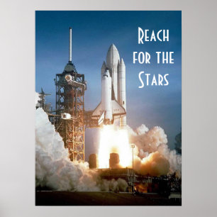 Póster Alcance do lançamento   de Rocket para as estrela