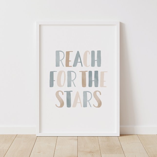 Poster Alcance Neutro para Stars Outer Space Kids Room (Criador carregado)