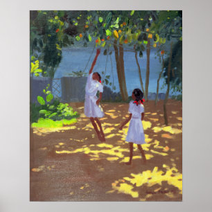 Póster Alcance para laranjas Bentota Sri Lanka 1998