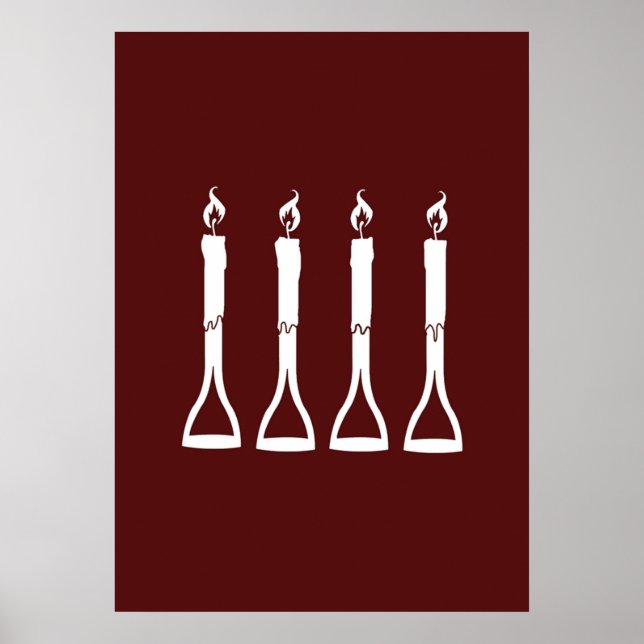 Poster Alças de garfo ou quatro velas (Frente)