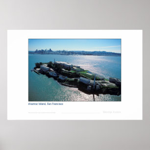 Póster Alcatraz com Cidade