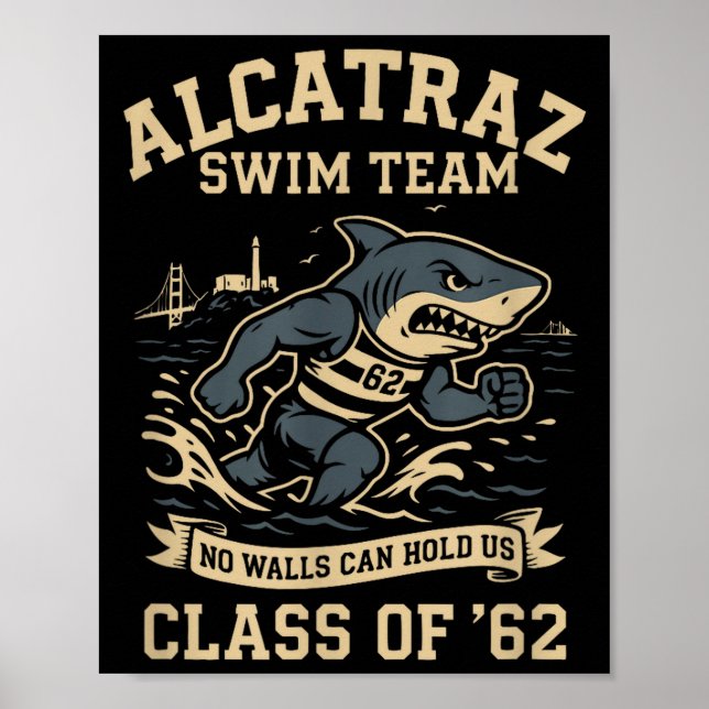 Poster Alcatraz Penitentiary Swim Team  (Frente)