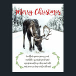 Poster Alce No Inverno Foto Da Neve Verse Feliz Natal<br><div class="desc">Moose no inverno neve alegre poema de Natal versículo. O verso diz: Eu caminhei sobre uma estrada de neve, e senti uma solidão profunda. Um branco pristine tão claro e frio, e paz tão profunda dentro que encontrei. Uma saudação de Natal celebrando a solidão e a estação de inverno. Eu...</div>