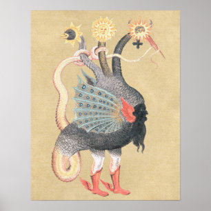 Póster Alchemy Dragon Magical Symbol