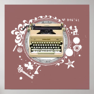 Poster Alchemy of Writing Typewriter