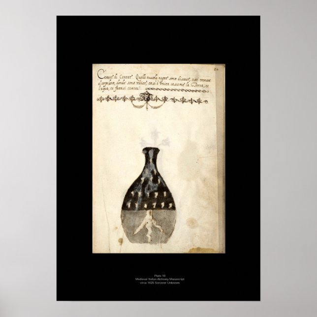 Póster Alchemy Plate 10 Medieval italiana (Frente)