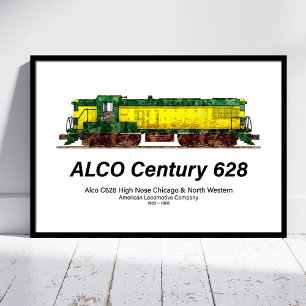 Poster Alco C-628 aka Alco Century 628 Locomotiva Diesel