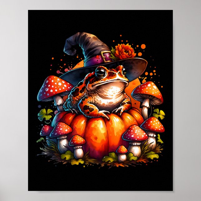 Poster Alcotochecore Bruxa Bruxa Que Abraça Mushroom Qued (Frente)