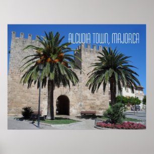 Poster Alcudia Antiga Cena Majorca Espanha Maiorca Mallor
