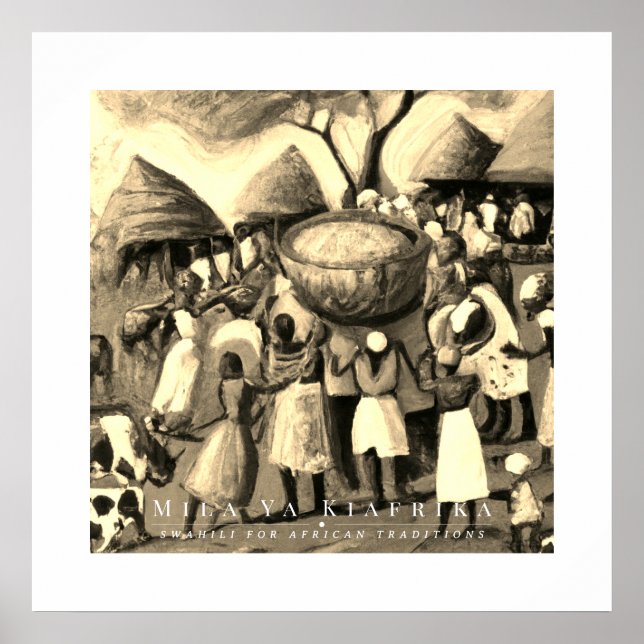 Poster Aldeia Africana (Frente)