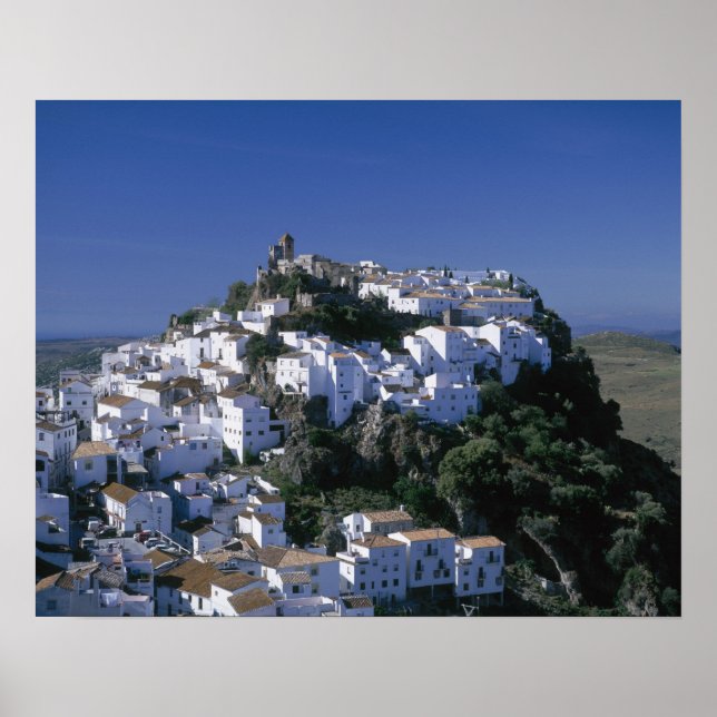 Póster Aldeia Branca de Casares, Andaluzia, Espanha (Frente)