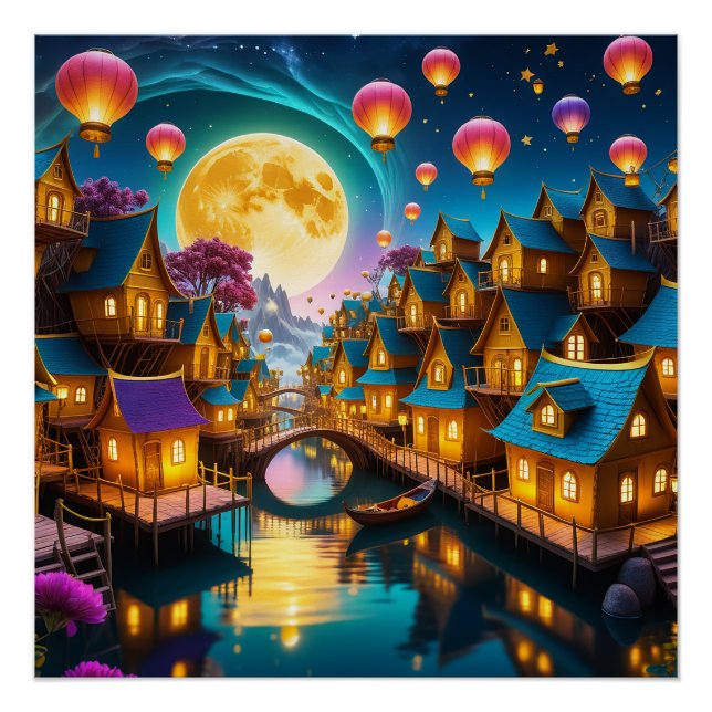 Póster Aldeia da Lua (Frente)