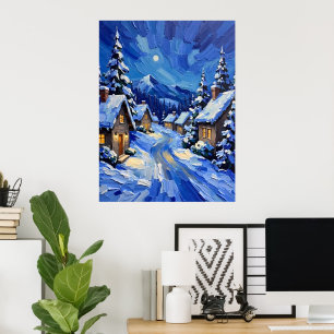 Poster Aldeia de inverno Luonlit