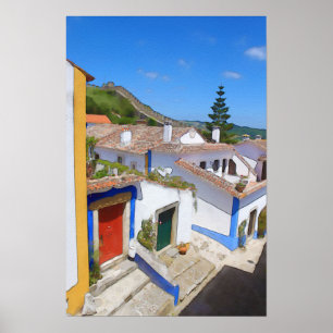 Poster Aldeia de Watercolor