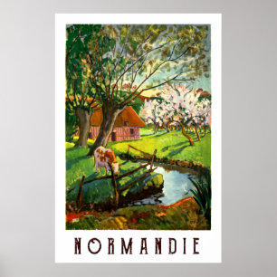 Poster Aldeia na Normandia, França
