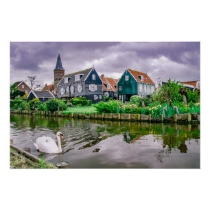 Póster Aldeia Neerlandesa Marken