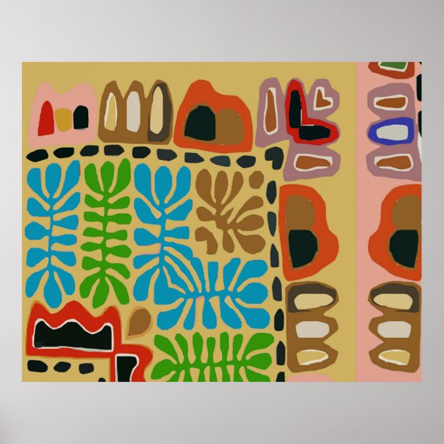 Póster Aldeia Ocidental Abstarct (Frente)