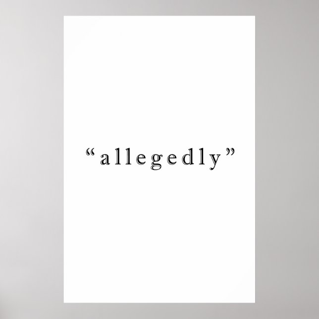 Poster Alegadamente (Frente)