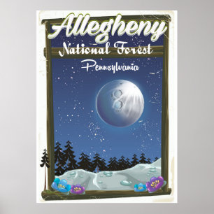 Poster Alegheny National Forest Pensilvânia