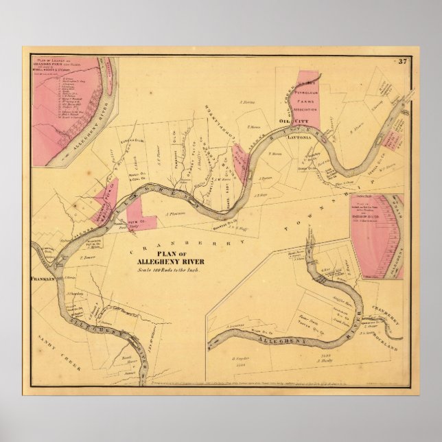 Póster Alegheny River, PA (Frente)