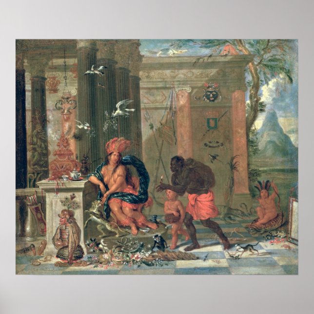 Poster Alegoria da América, 1691 (Frente)