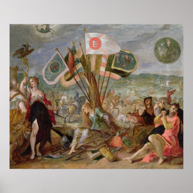 Póster Alegoria das guerras turcas (Frente)