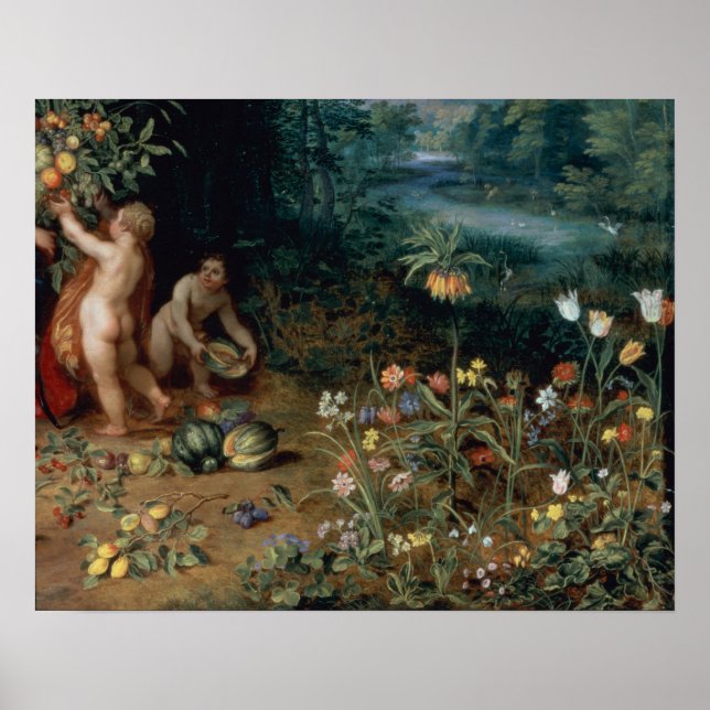 Póster Alegoria de Abundance, detalhe (Frente)