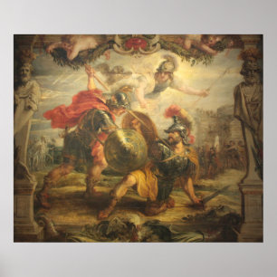 Poster Alegoria de Áustria Católica Atacada