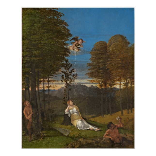 Póster Alegoria de castidade, c. 1505 (óleo no painel) (Frente)