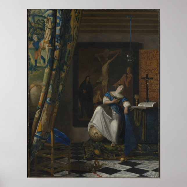 Poster Alegoria de fé católica — Vermeer (Frente)