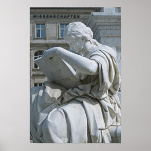 Póster Alegoria de História do Monumento Schiller em Berl