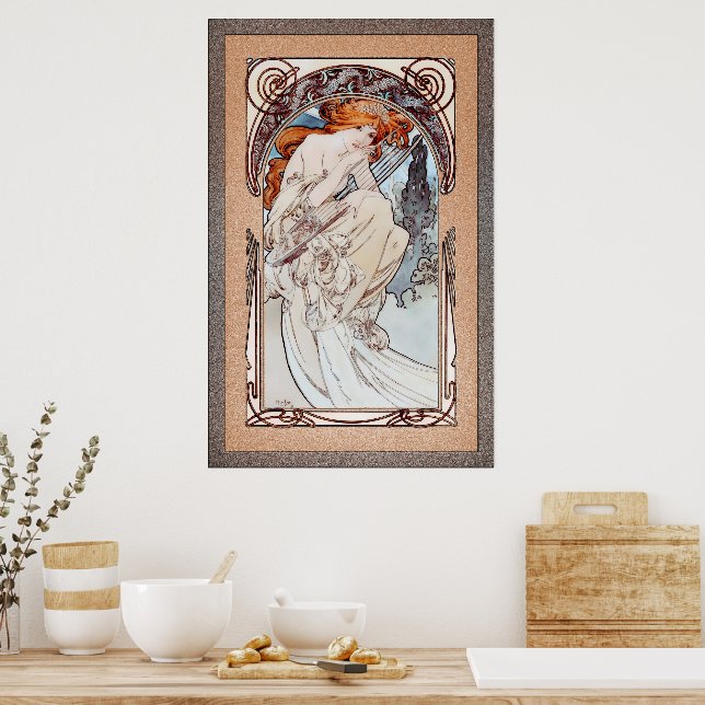 Poster Alegoria de la Musique por Alphonse Mucha (Cozinha)