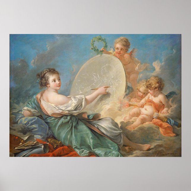 Póster Alegoria de pintura, 1765 (óleo na canvas) (Frente)