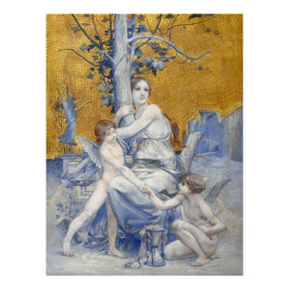 Póster Alegoria de tempo (1896) apresentada por Luc-Olivi