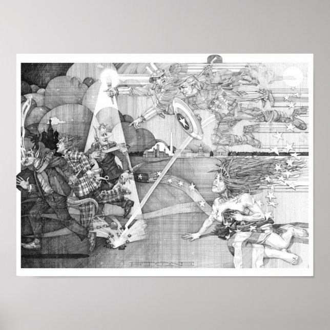 Poster Alegoria de Vingança e Devine Justiça (Frente)