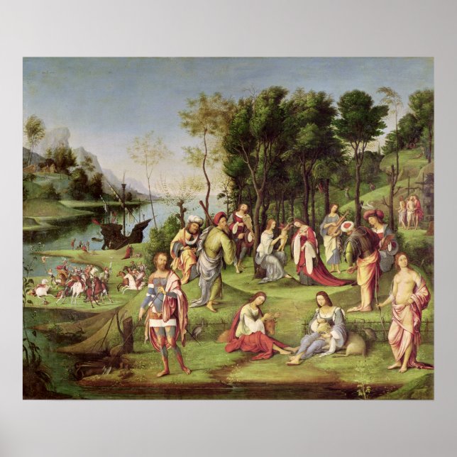 Póster Alegoria do Tribunal de Isabella d'Este 1504-06 (Frente)