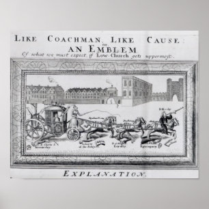 Póster Alegoria dos perigos da baixa igreja