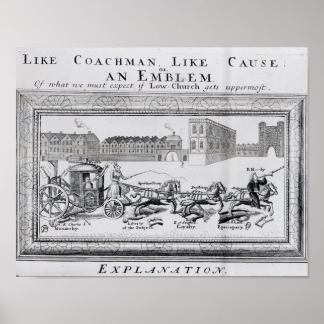 Póster Alegoria dos Perigos da Baixa Igreja (Frente)