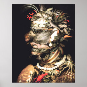 Poster Alegoria Vintage da Água por Giuseppe Arcimboldo