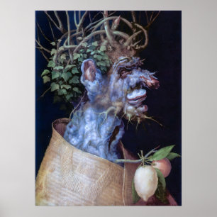 Poster Alegoria Vintage do Inverno por Giuseppe Arcimbold