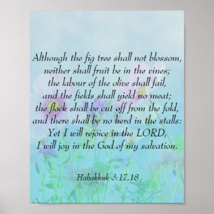 Poster Alegra-se no Senhor - Habakkuk 3:17,18 