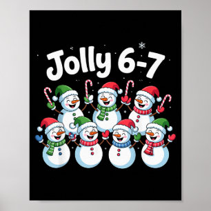 Poster Alegre 6 7 Seis Sete Meme Natal Mulheres Homens Cr