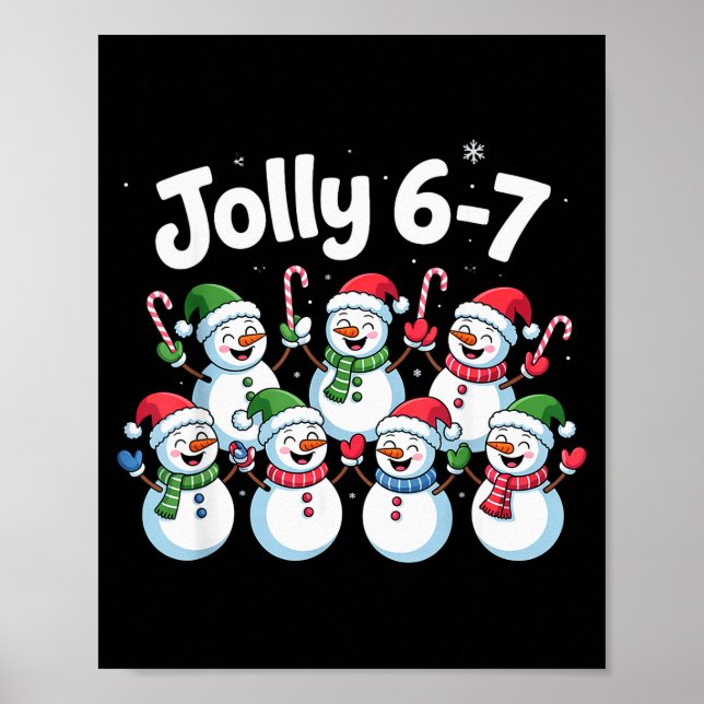 Poster Alegre 6 7 Seis Sete Meme Natal Mulheres Homens Cr (Frente)