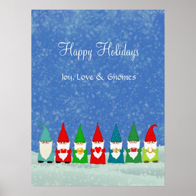 Poster Alegria, Amor & Gnomos de Natal (Frente)
