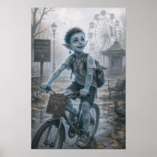 Poster Alegria / Ciclista / Parque Vazio