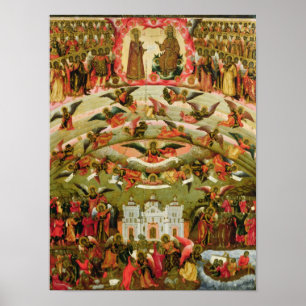 Póster Alegria de tudo que Virgin da amargura, 1707