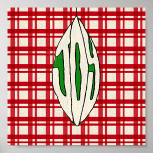 Póster Alegria do ornamento do feriado
