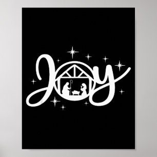 Poster Alegria Natalícia Cristã Cena de Natal de Jesus Fé