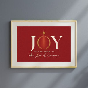 Póster ALEGRIA PARA O MUNDO Natal Cristão